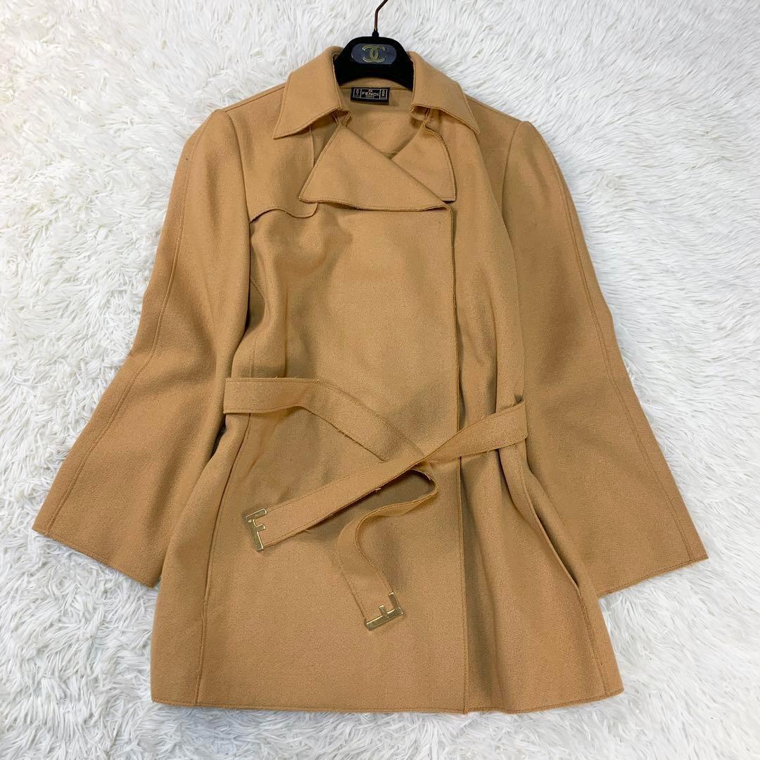 フェンディ*ジャケット/コート*ベージュ*FENDI*F金具ベルト