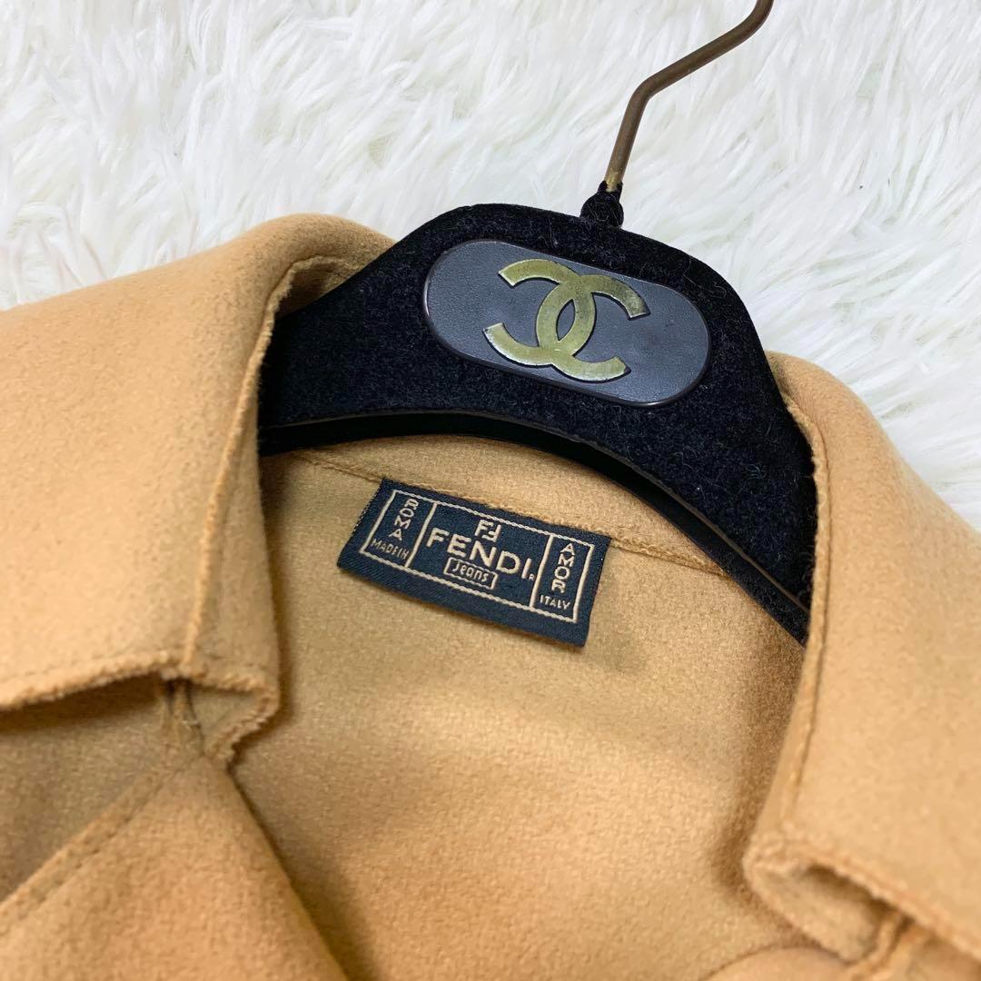フェンディ*ジャケット/コート*ベージュ*FENDI*F金具ベルト
