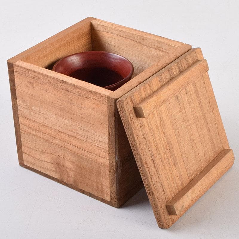 佐藤宗岳　鎌倉彫　花葉文　楊枝入　共箱　V　R9253