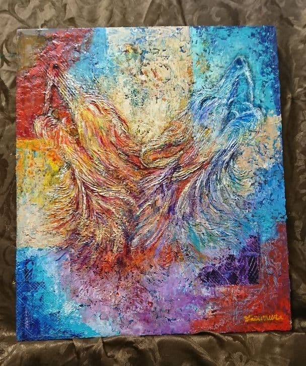 油絵 絵画 二つの思い