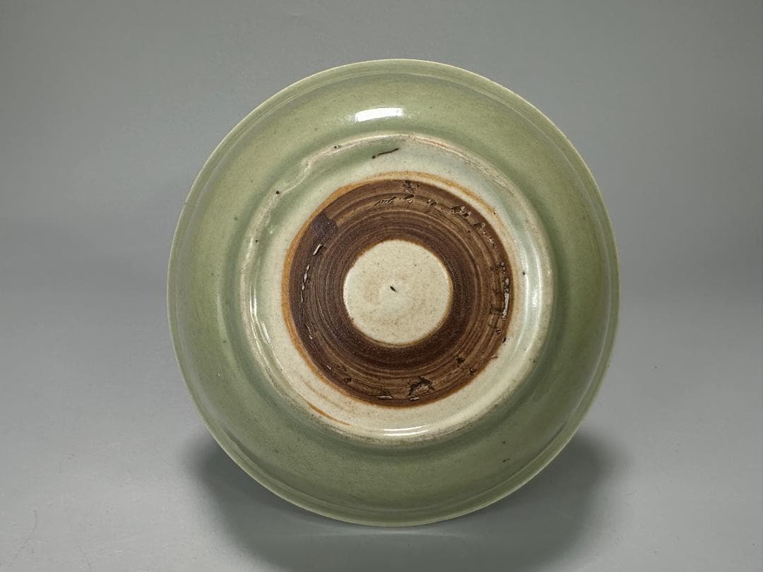 中国美術　元〜明時代　龍泉窯　青磁花卉文鉢　碗　古物保証　唐物　時代