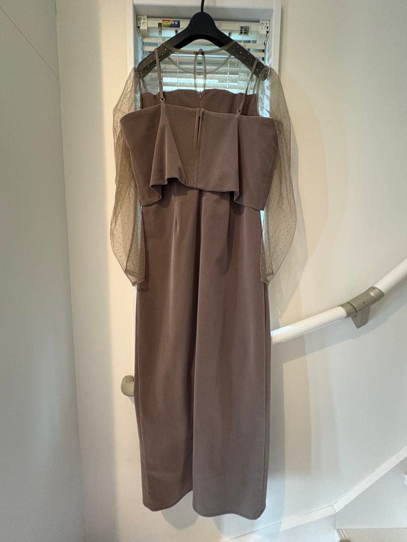 【LEJA】未使用タグ付き　2WAYリボンビスチェベロアIラインドレスワンピース