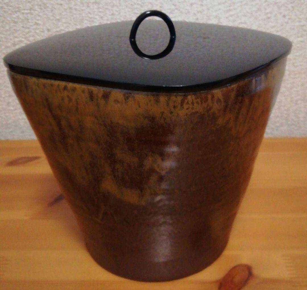 立花大亀書付　丹波焼　水指　共箱　茶道具