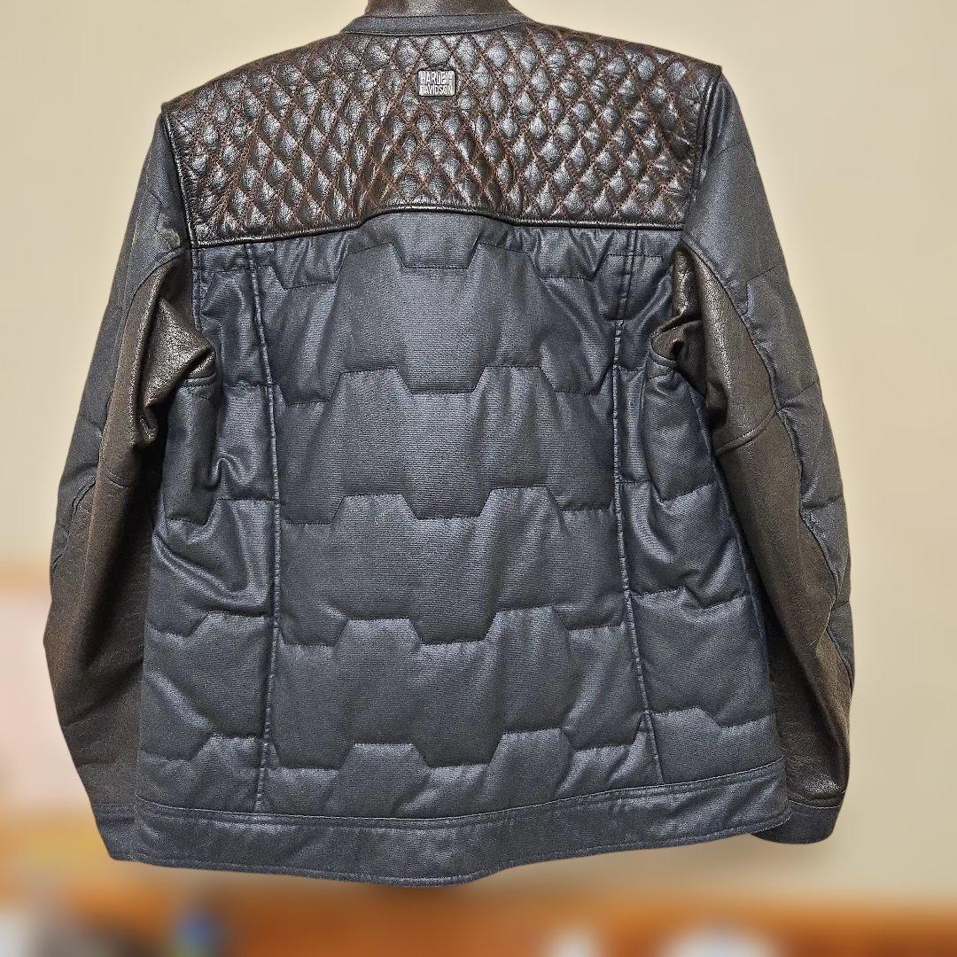 再値下中ハーレー純正 未使用品 ジャケット レザーアクセントキルティング黒 M