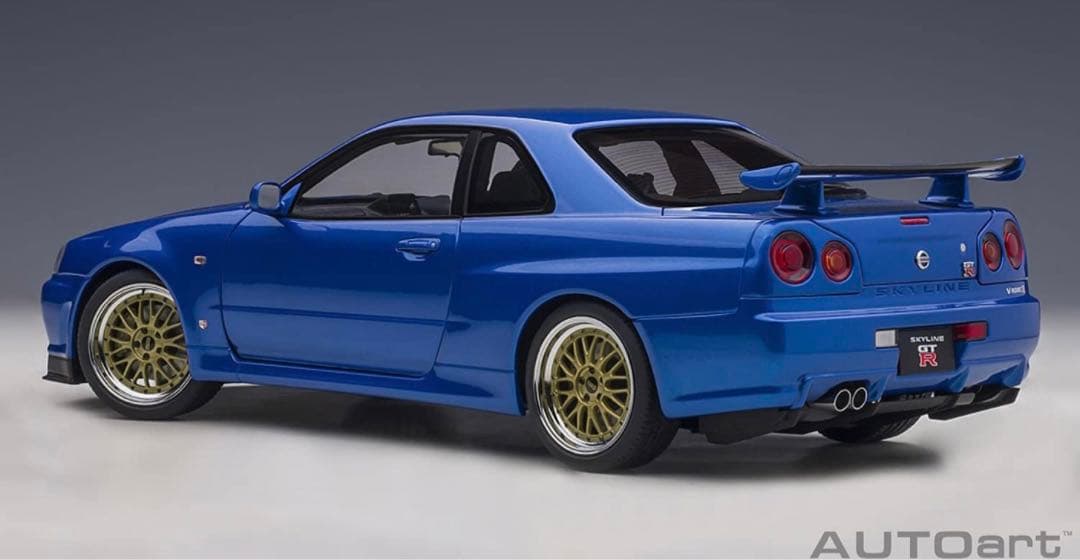 オートアート　日産 スカイライン GT-R （R34） Vスペック II BBS