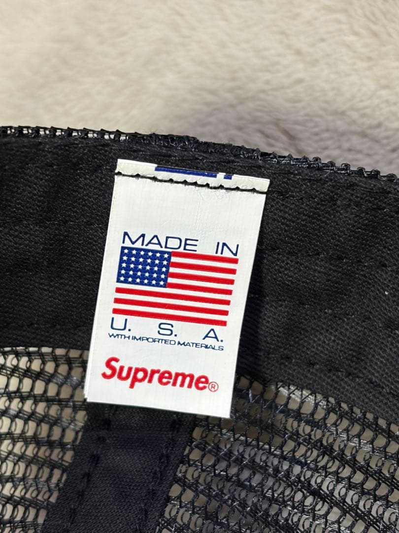 Supreme メッシュバックキャップ 黒