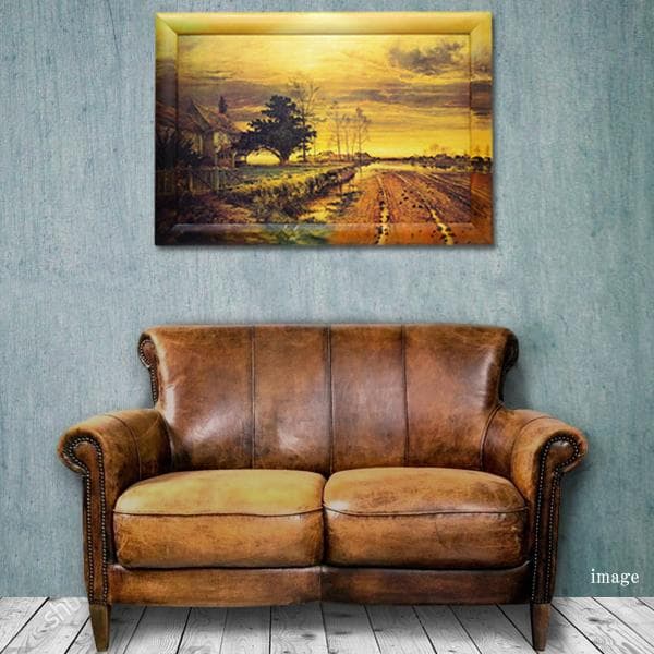 1点限 大型 アートパネル アクリル画 絵 風景画 自然 郷愁 夕焼 A-9