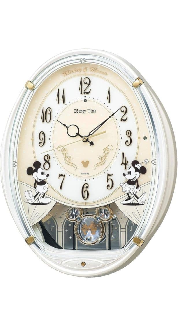 ☆新品未使用☆セイコーディズニー電波掛け時計6曲メロディー白