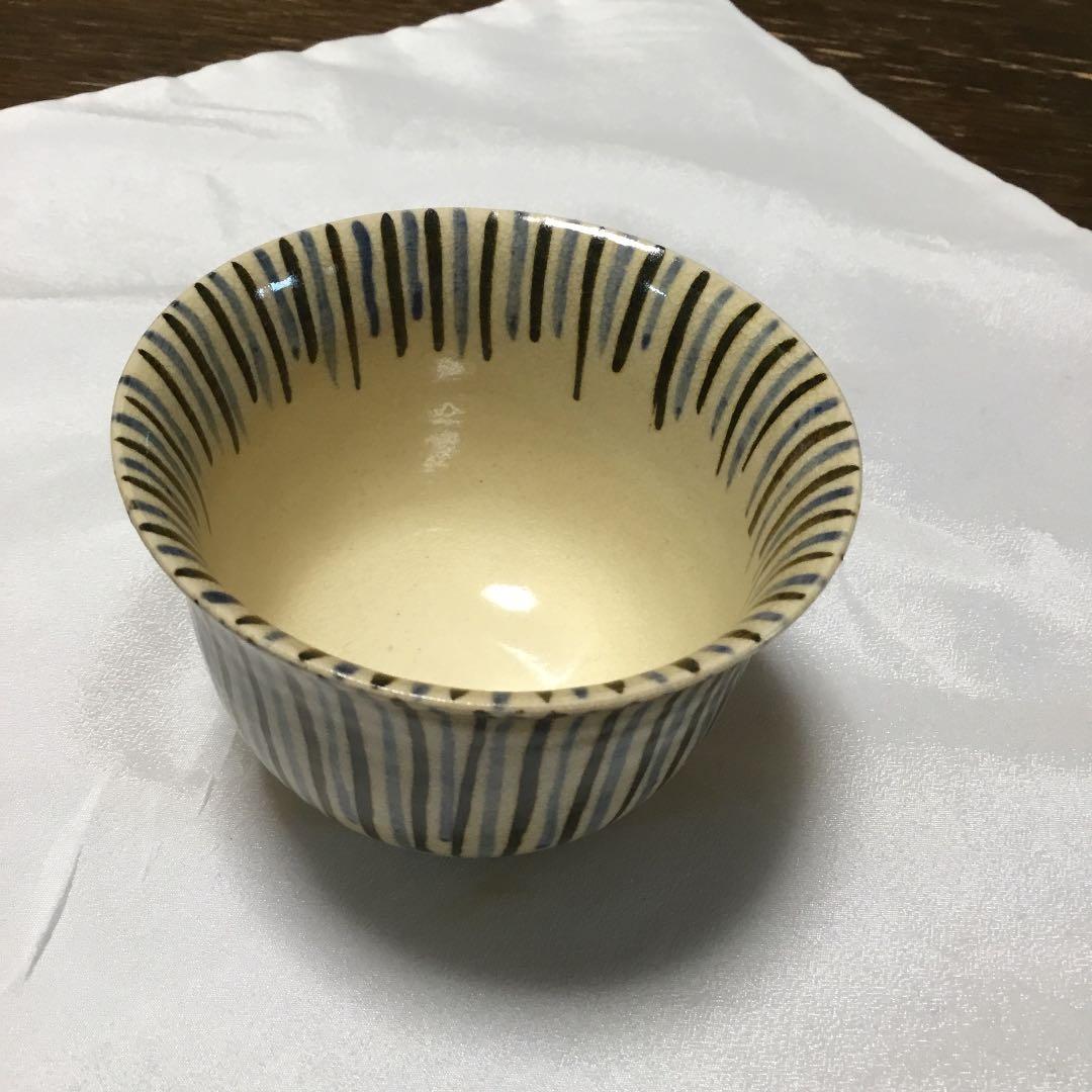 京薩摩　麦藁手盃　蓋付 錦光山　筒向