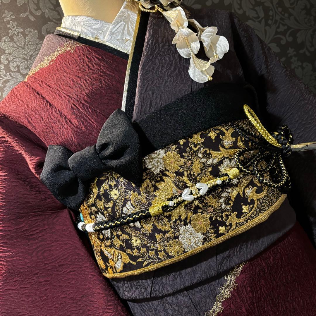 美品　染分け　刺繍　金彩　逸品　珍品　振袖　フルセット 振り袖