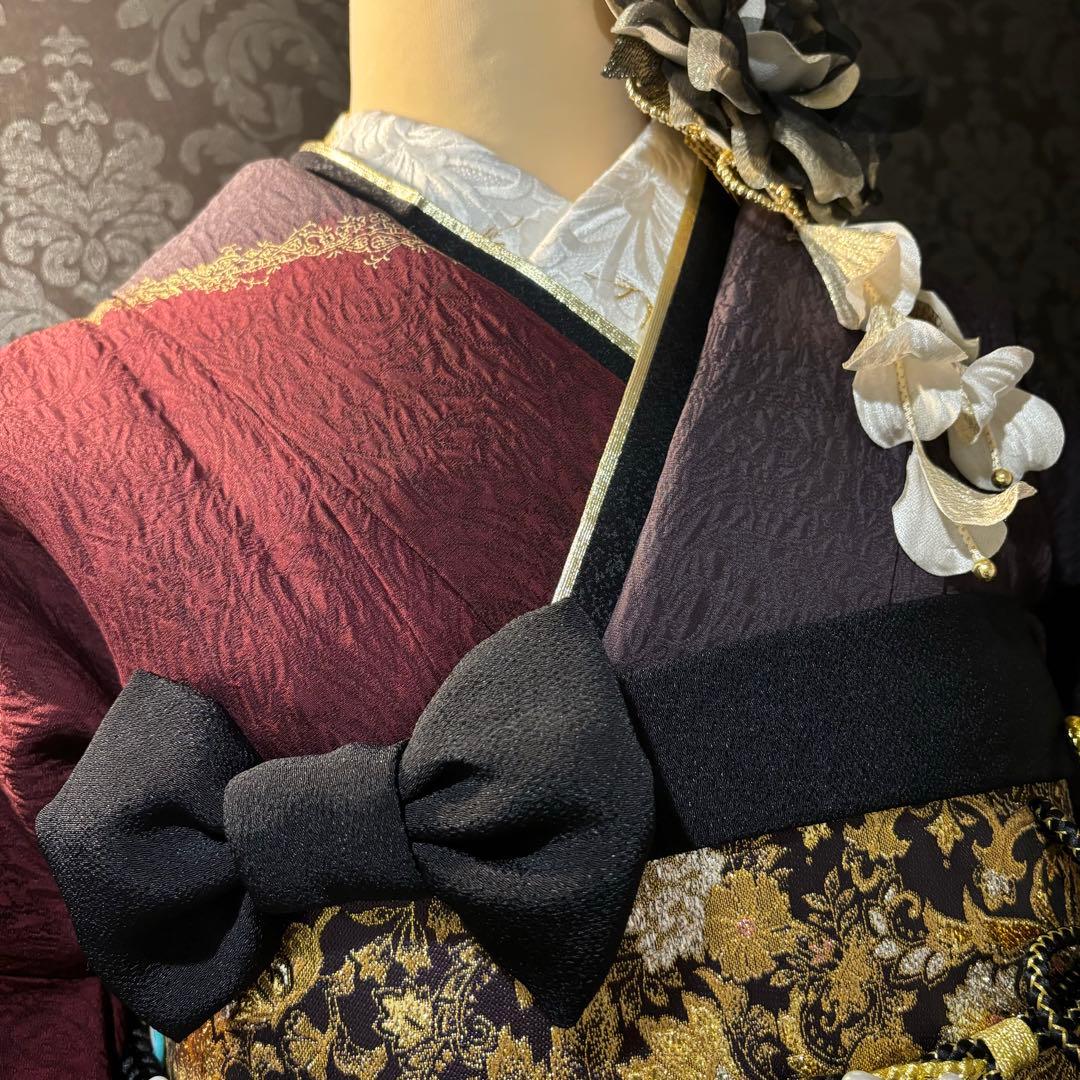 美品　染分け　刺繍　金彩　逸品　珍品　振袖　フルセット 振り袖