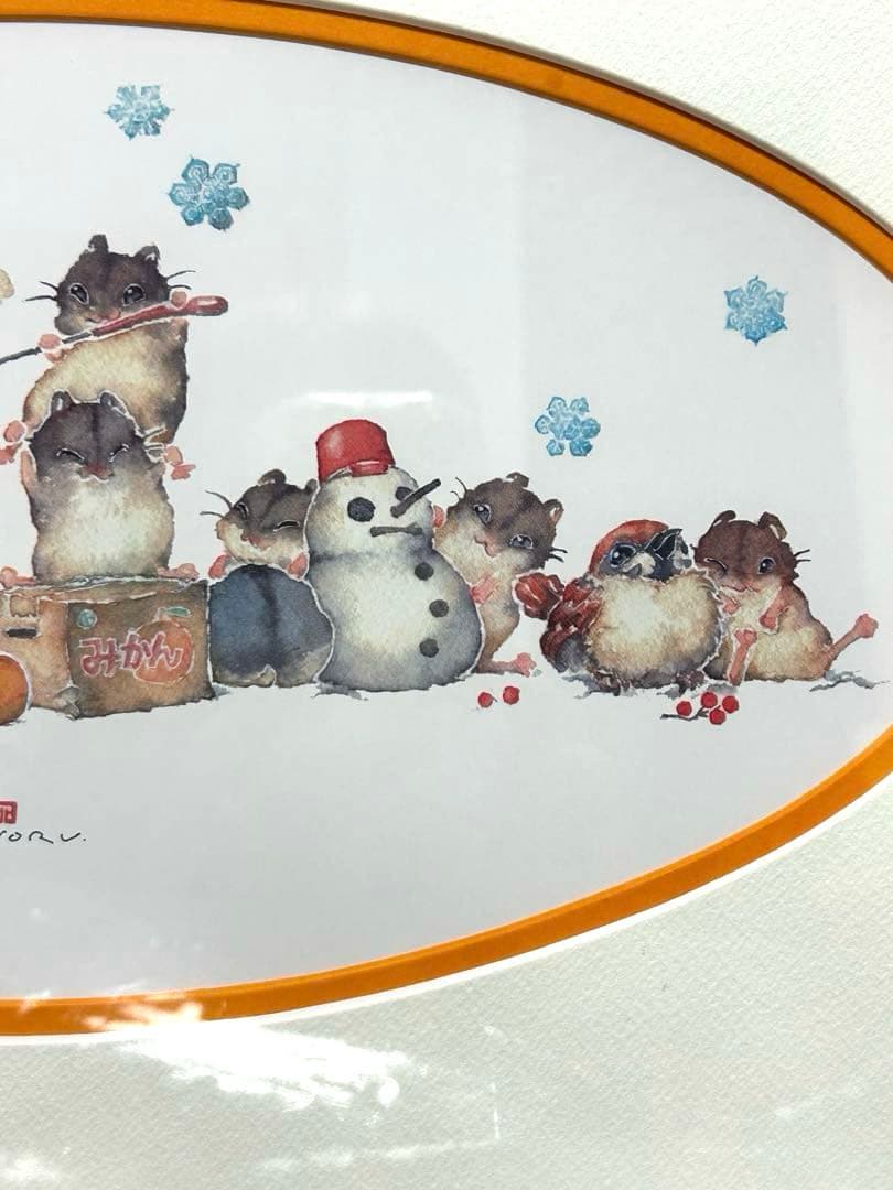 自然イラスト作家　北田稔　オリジナル　シルススクリーン作品