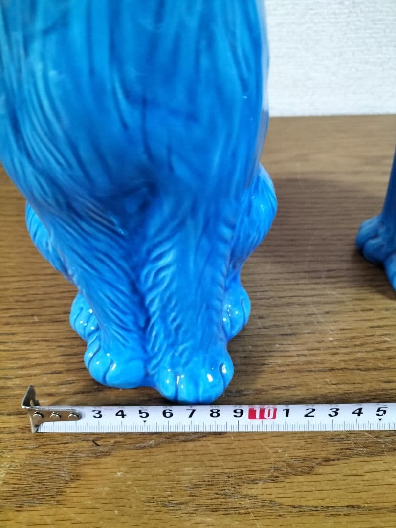 昭和レトロ　かわいいブルー 猫 ２体　最終値下げ