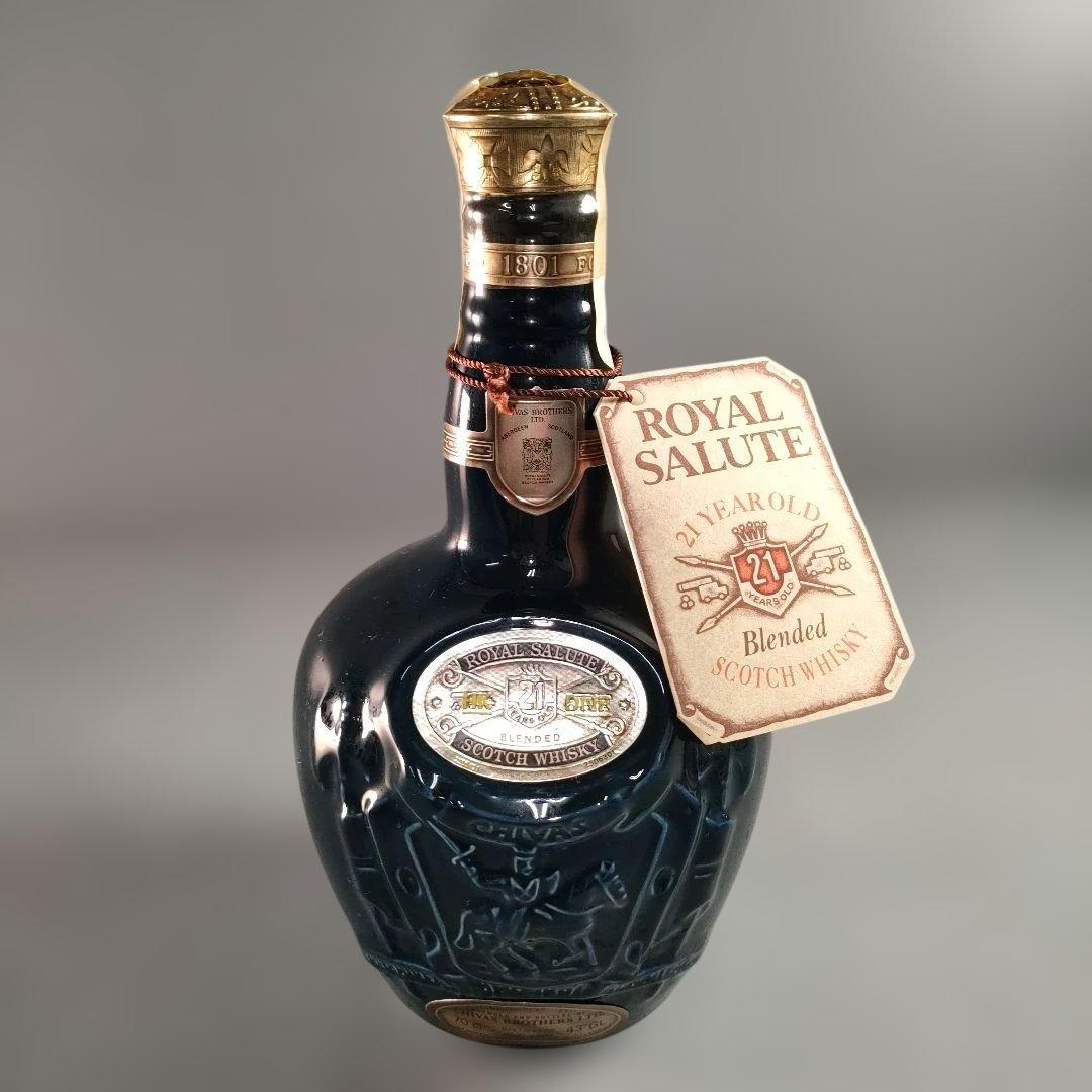 A1340-2/ロイヤルサルート21年/青陶器ボトル/スコッチウイスキー/