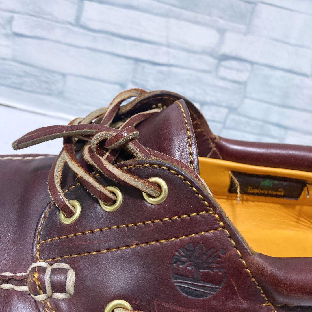 美品 ティンバーランド 3eye クラシックラグ 27.5 デッキシューズ 赤茶