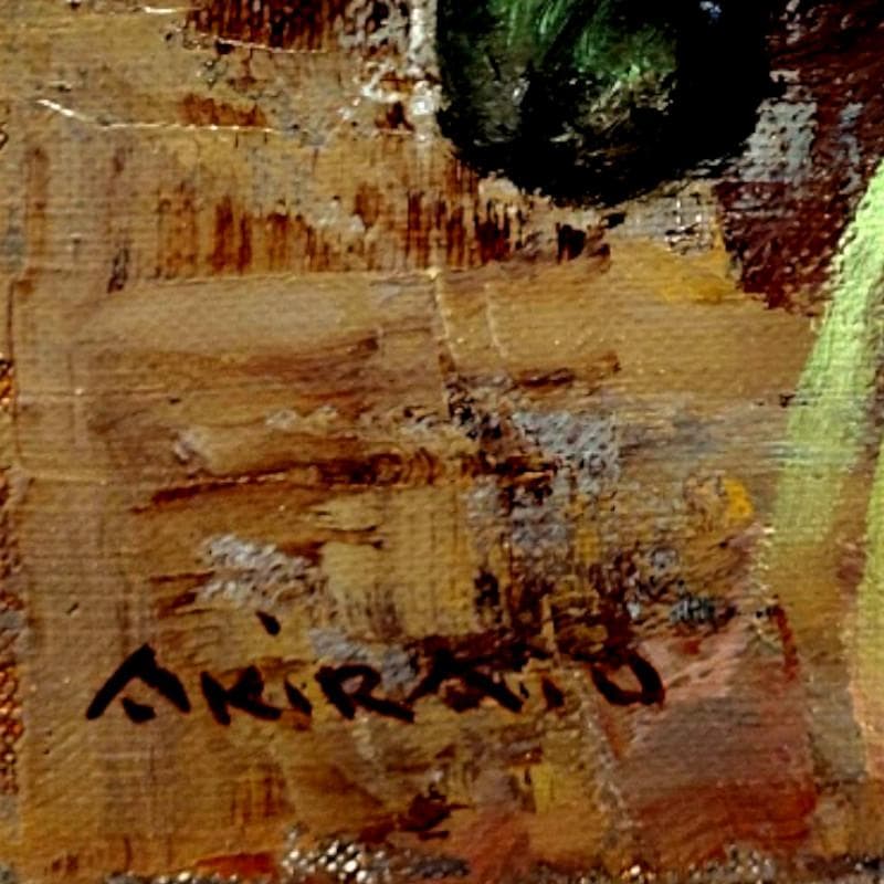 ☆ 内田 晃 ☆「黄色いポピー」油絵　SM　未使用額！