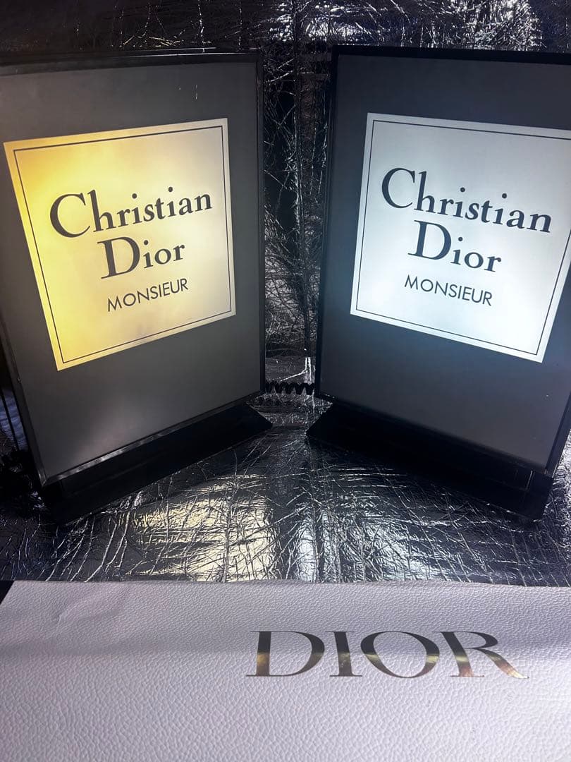 ⭐️幻⭐️非売品⭐️クリスチャンディオールDIOR看板ライト　ネオンヴィンテージ 2個