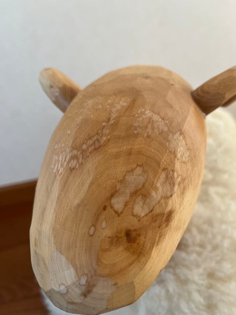 puu ja puu プーヤプー 北欧 手作り パイン材 ムートン 羊 スツール