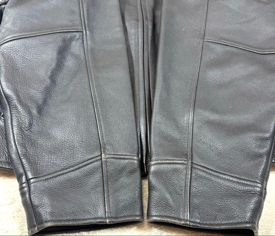 エディーバウアー 白タグ レザージャケット 本革 ダークブラウン 90s