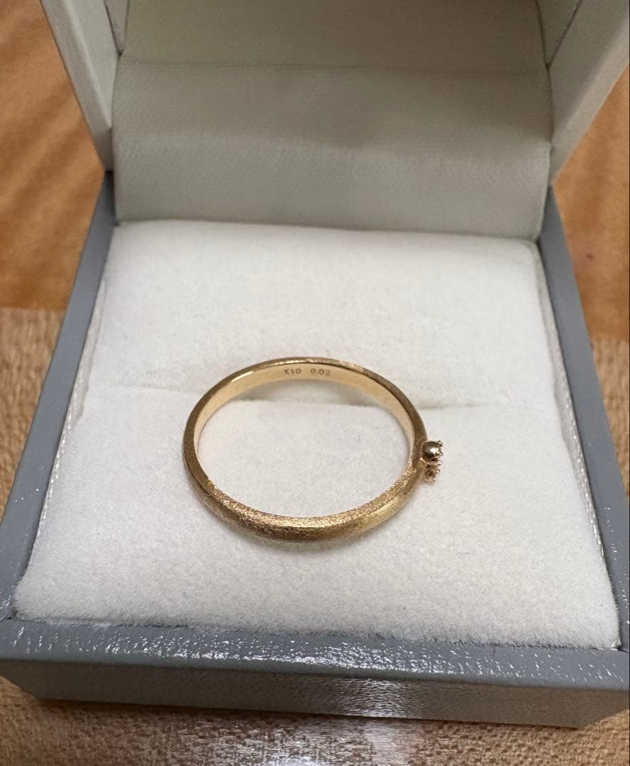 K　シエナロゼ　10金ダイヤモンドリング