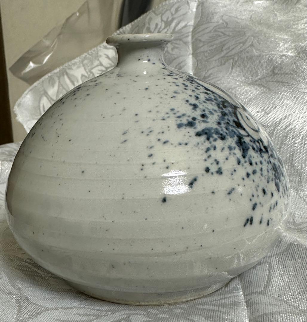 李朝　染付　陶磁器　一輪挿し