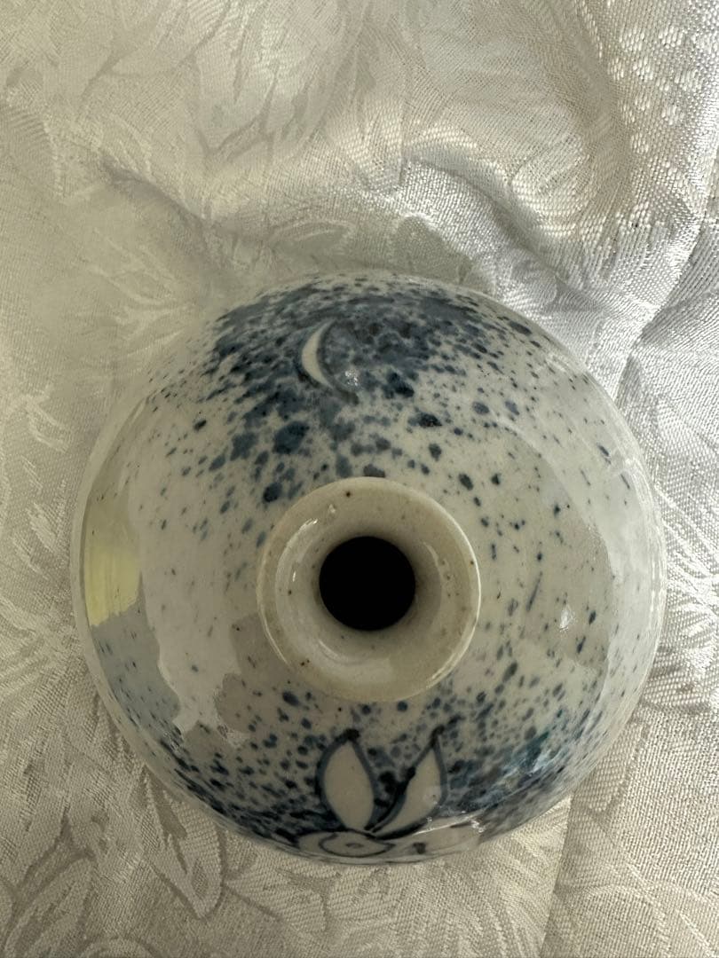 李朝　染付　陶磁器　一輪挿し