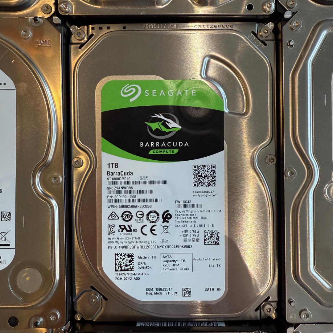 1TB 内蔵型ハードディスクドライブ 10台セット