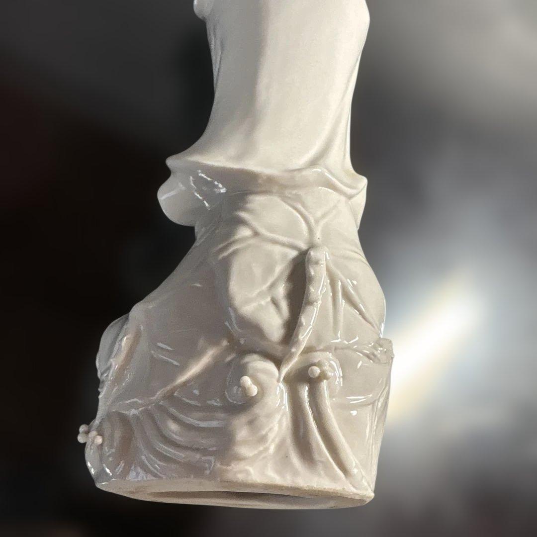 ★ヴィンテージ 徳化窯 白磁観音菩薩像【＊】