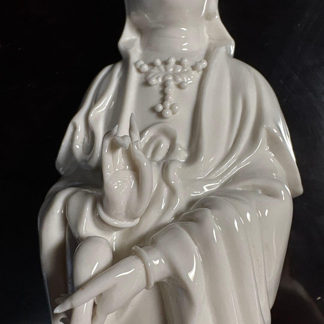 ★ヴィンテージ 徳化窯 白磁観音菩薩像【＊】