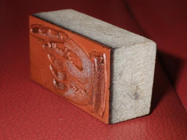 ポインティングハンド★メタル★スタンプ★16★イギリス★ビンテージ★指差し★