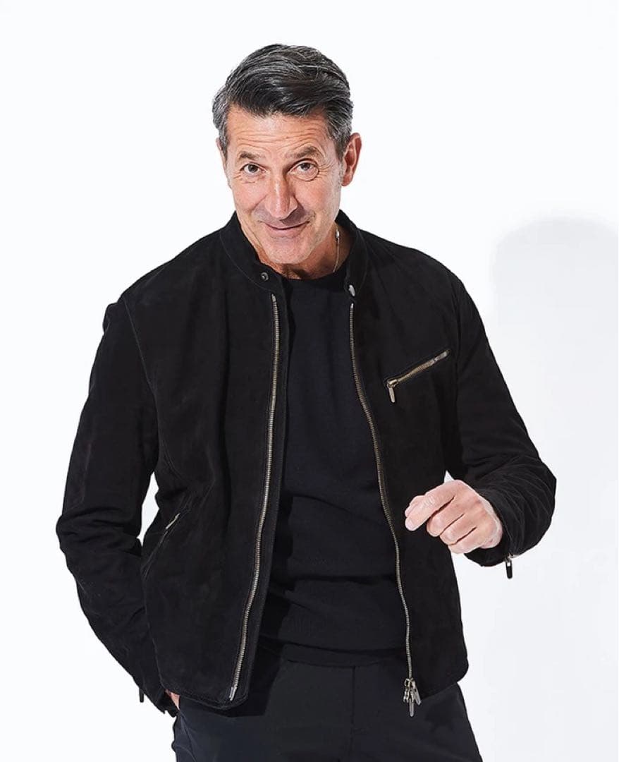 LEON掲載　AJMONE レザージャケット　ラムスエード　50 アイモネ