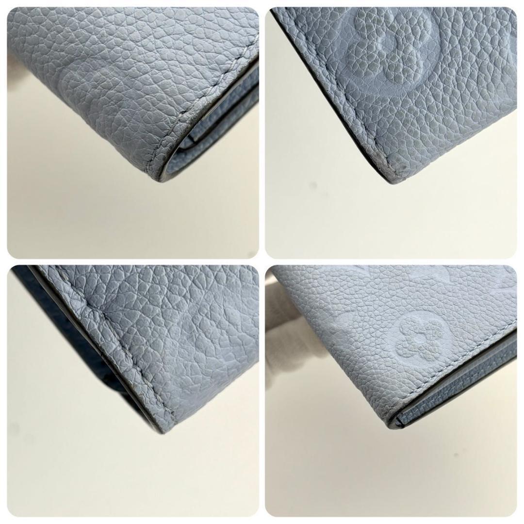 【日本限定】 ルイヴィトン アンプラント ポルトフォイユ サラ ブルー 長財布