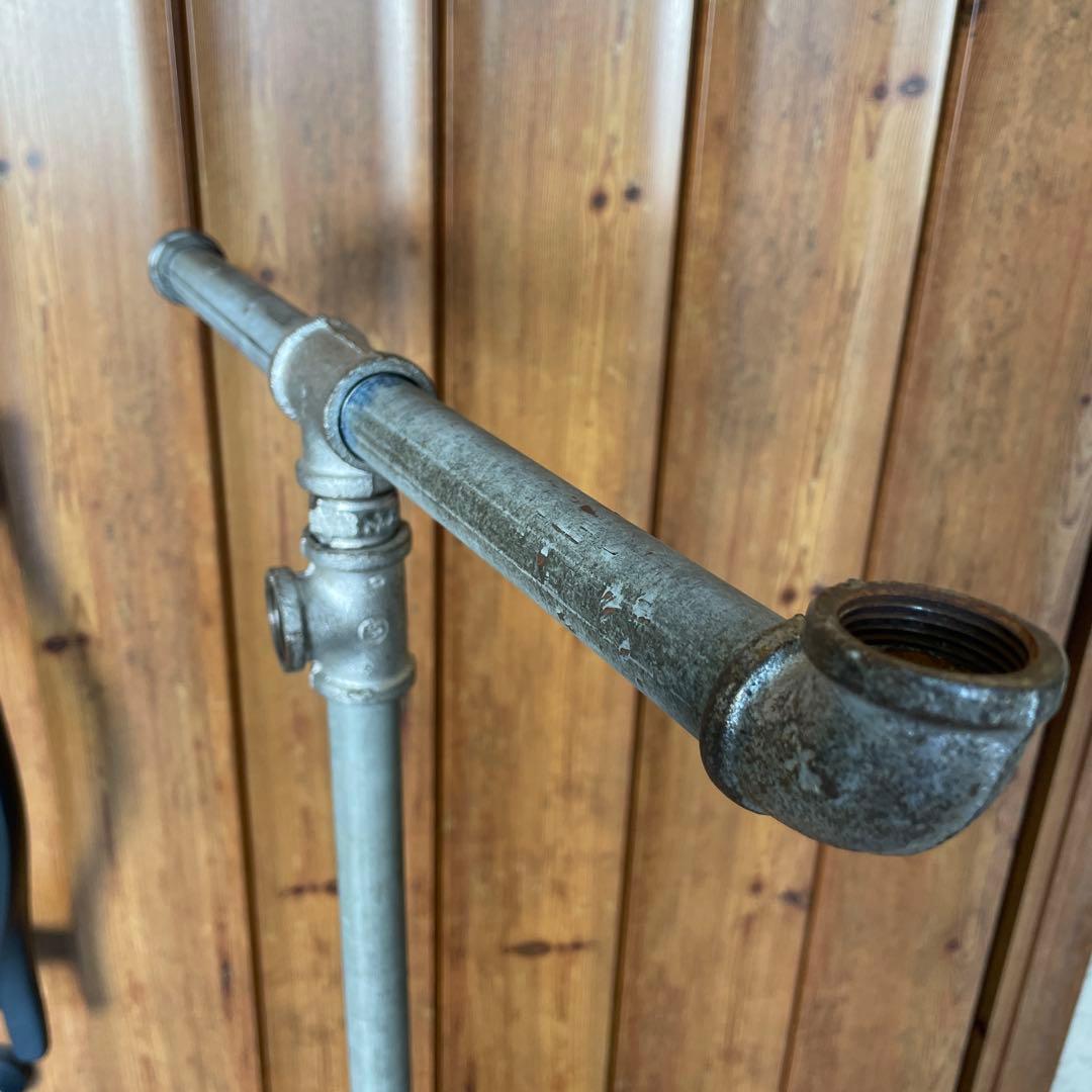 インダストリアル 鉄製 配管パイプ T字ハンガーラック 無骨 シャビー