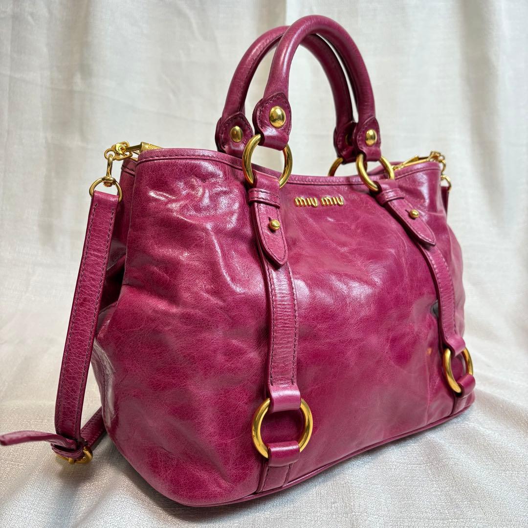 miumiu 2WAYショルダーバッグVITELLO LUX ヴィッテロルクス