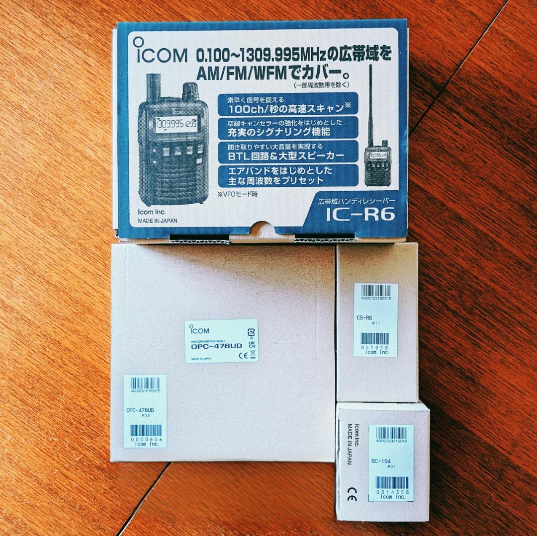 超お買い得！ ICOM IC-R6 CQオーム全国版 オプションセット
