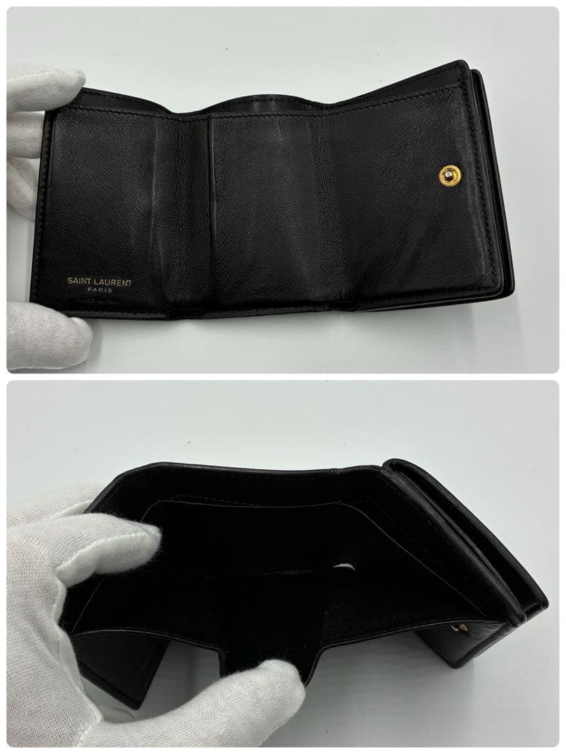 SAINT LAURENT イブサンローラン YSL ロゴ 三つ折り財布