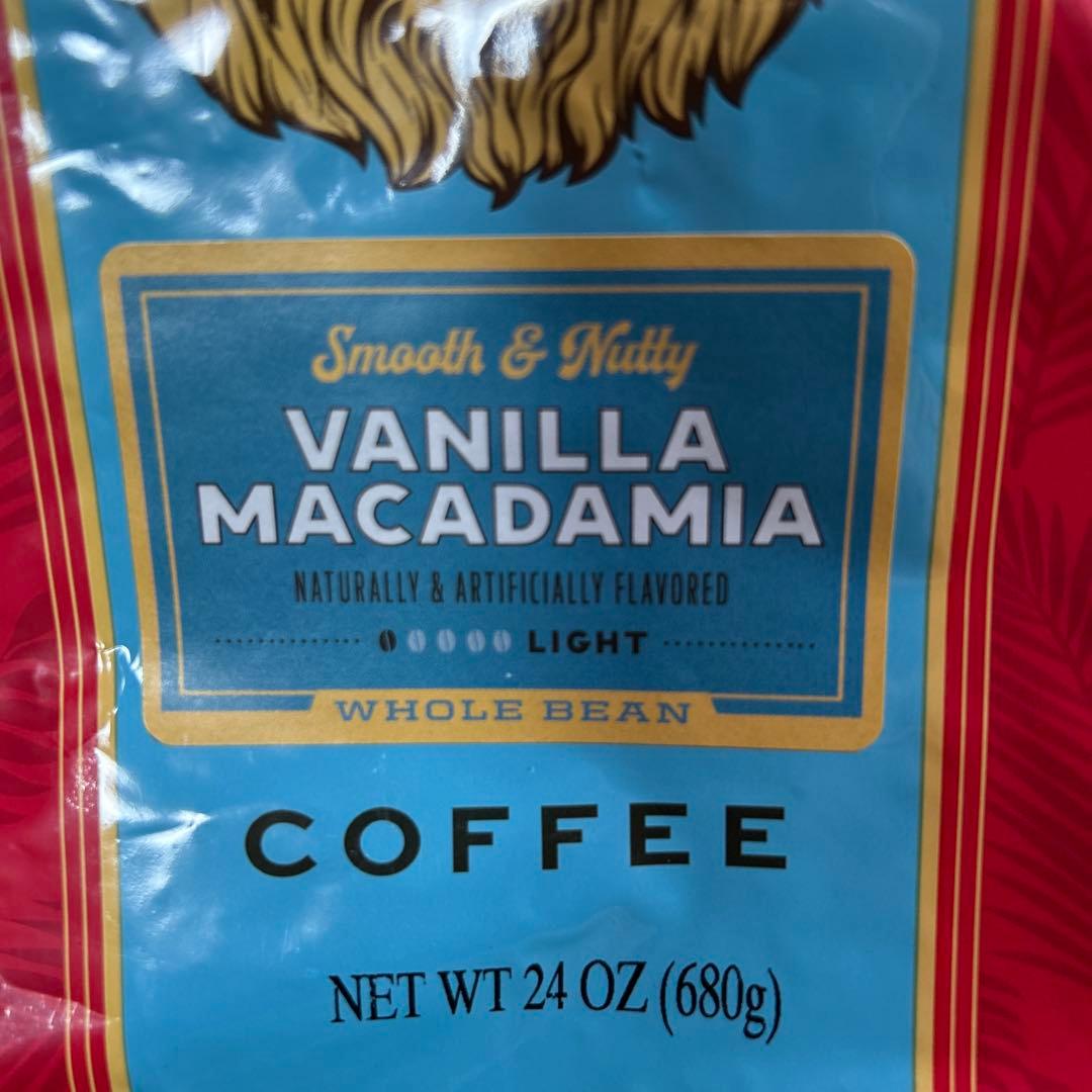 ハワイ　ライオンコーヒー全豆　バニラマカダミアフレーバー　大容量　680g