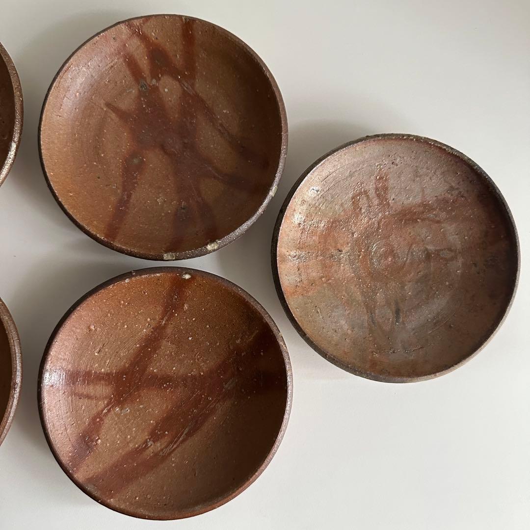 堀江政臣 備前 皿 5点 ①