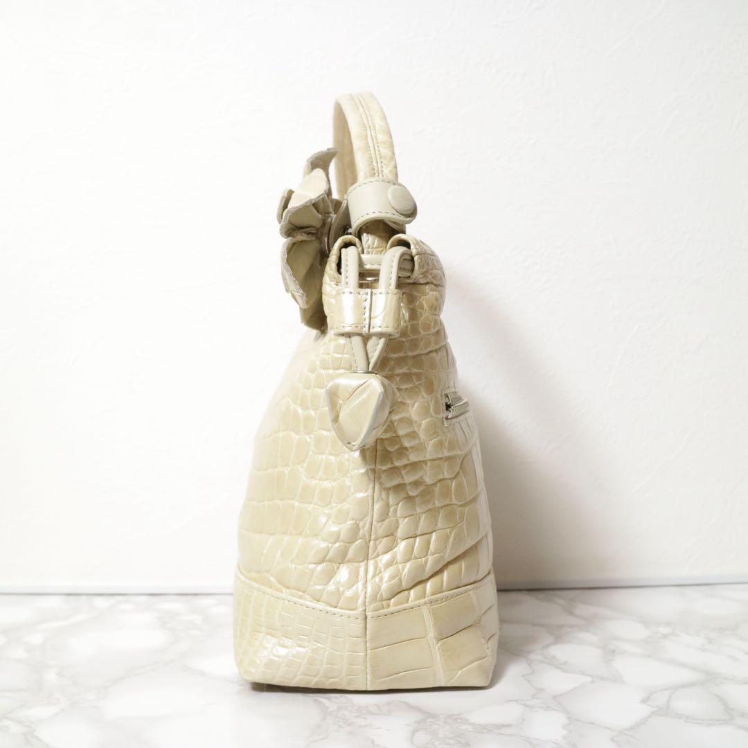 〈極美品〉Crystal Reptiles クロコダイル ショルダー JRA