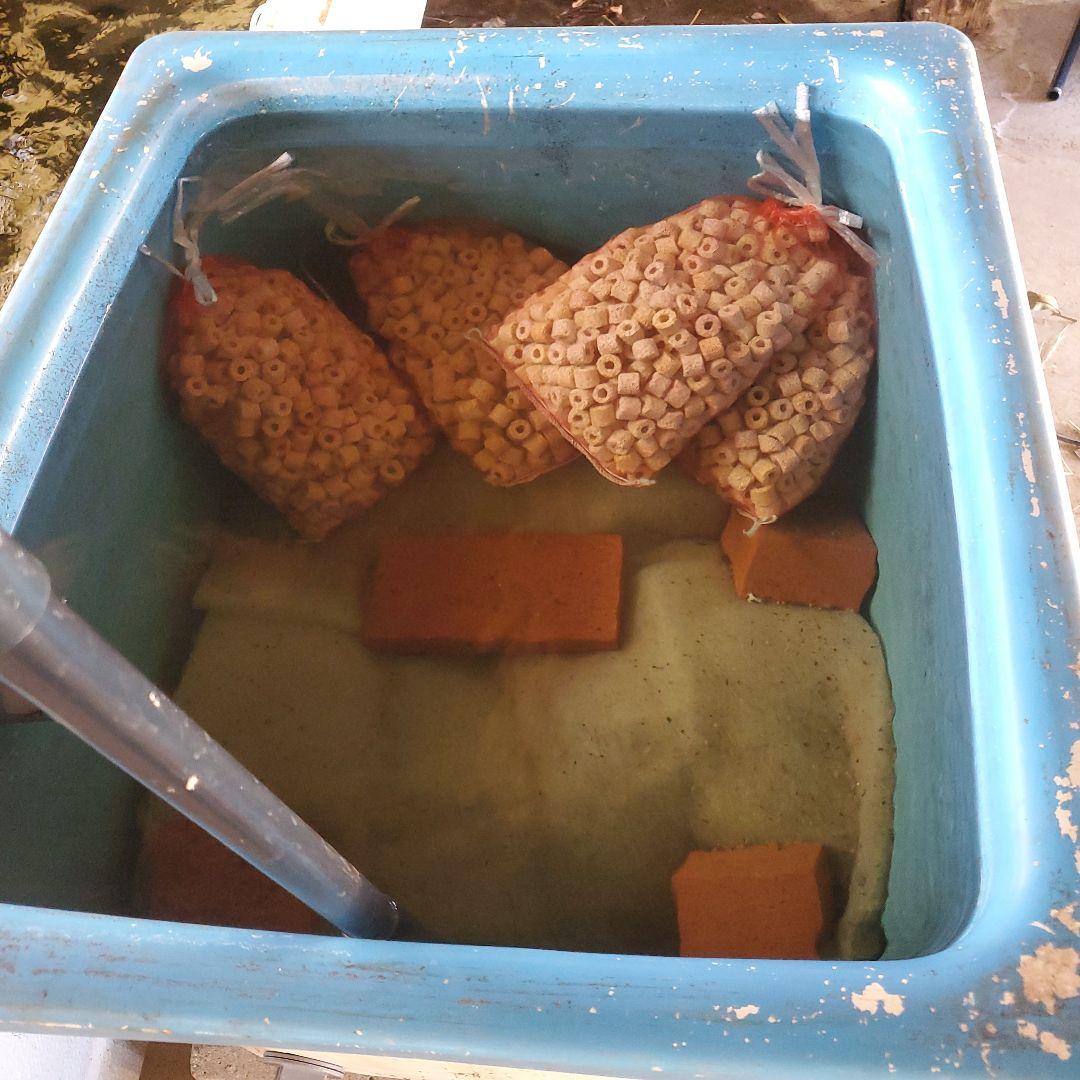 FRP 水槽　幅2m40 奥行き1m20 高さ60cm 濾過水槽セット