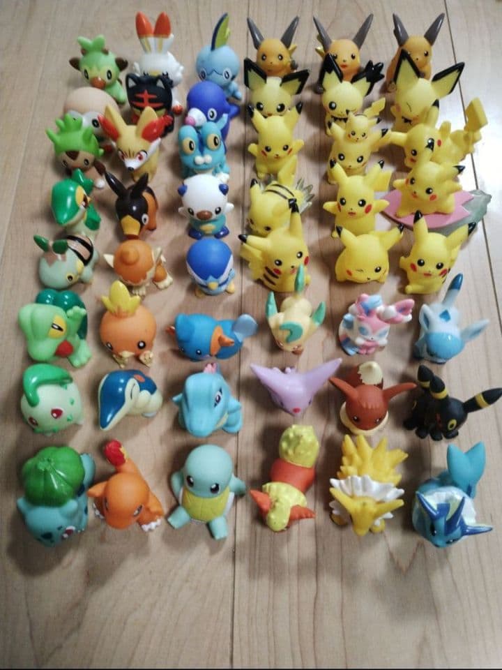 ピカチュウ　ブイズ　ポケモンキッズ　指人形　フィギュア　ソフビ