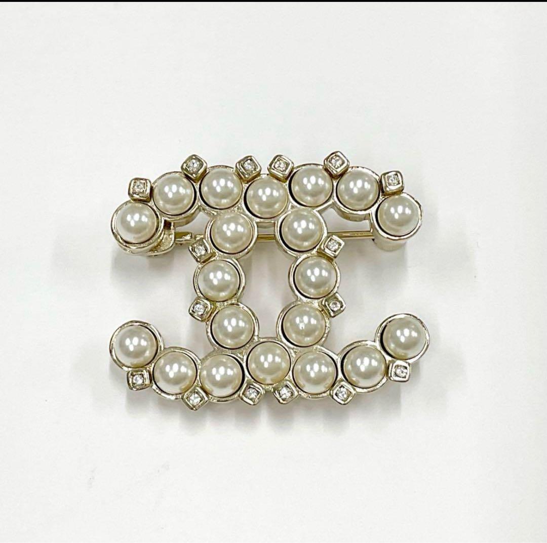 CHANEL ココマーク パールブローチ