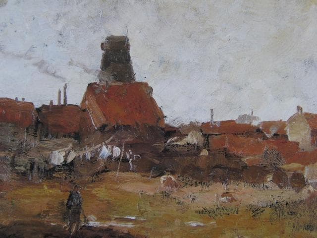 ピート・モンドリアン、『村の光景』、希少な画集より、新品高級額・額装付