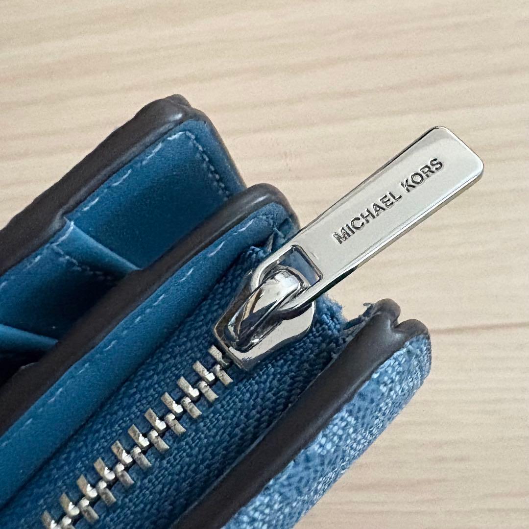 MICHAEL KORS マイケルコース 二つ折り財布　ブルー