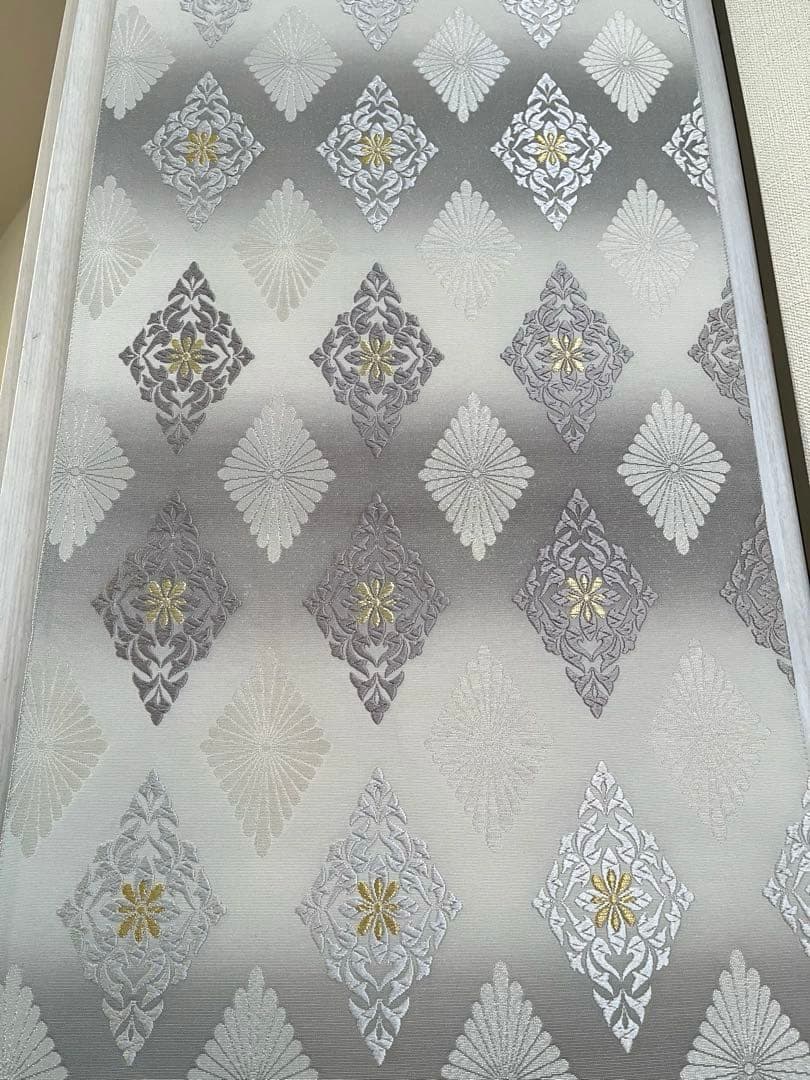 袋帯 グレー系 金銀糸 刺繍 正絹 卒業式 入学式 お宮参り 七五三
