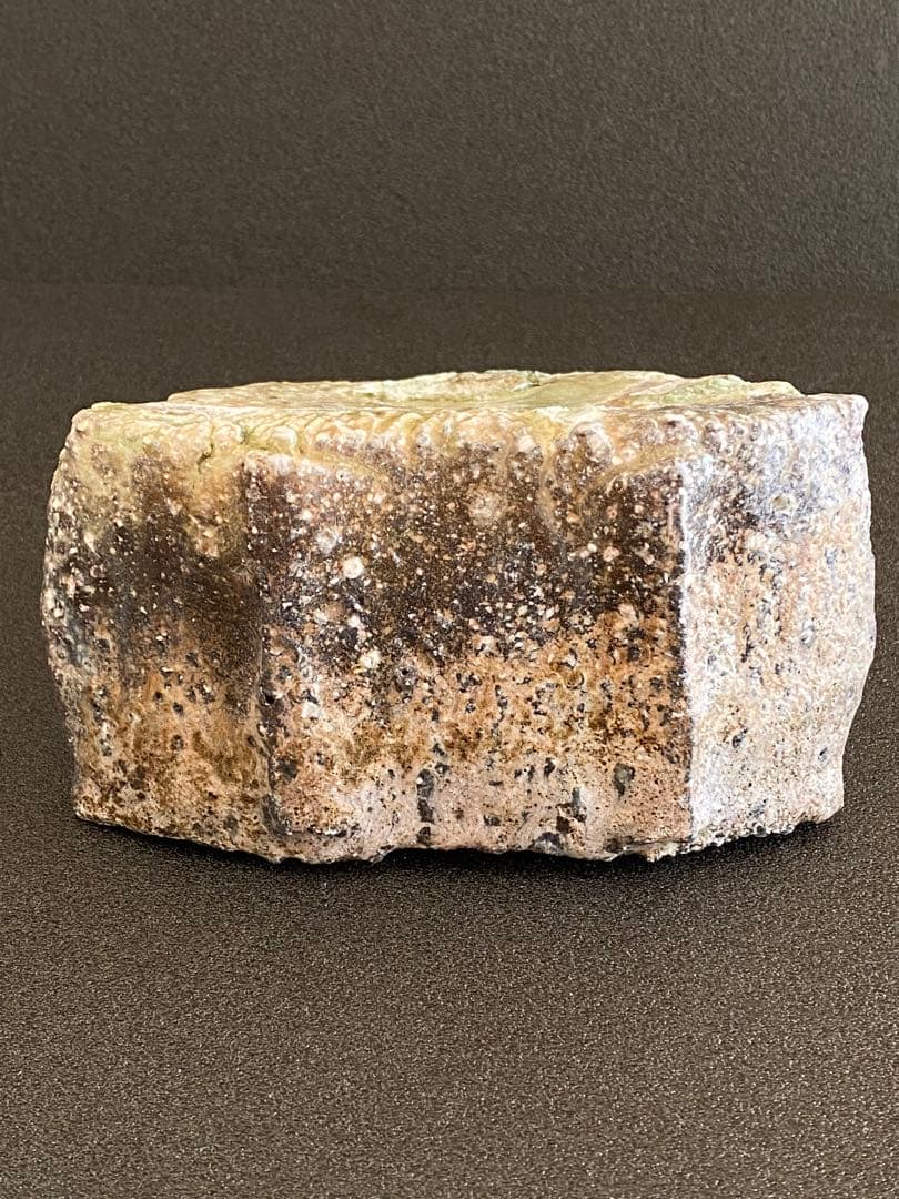 信楽焼　扁壺　花器　花瓶　井村侊生　　#3204