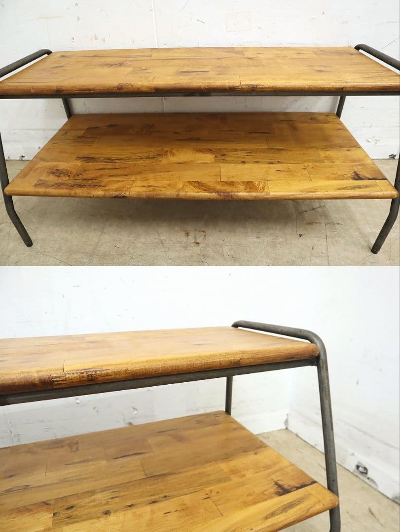 展示品！a.depeche★古材 テレビボード・シェルフ・TVボード・棚アイアン