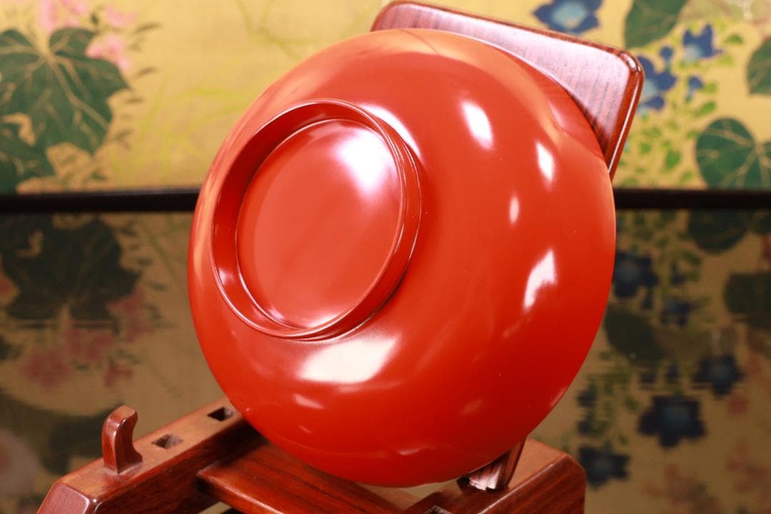 BJ121　時代輪島塗　四君子図蒔絵　吸物椀　二客　木製　茶道具 懐石 会席