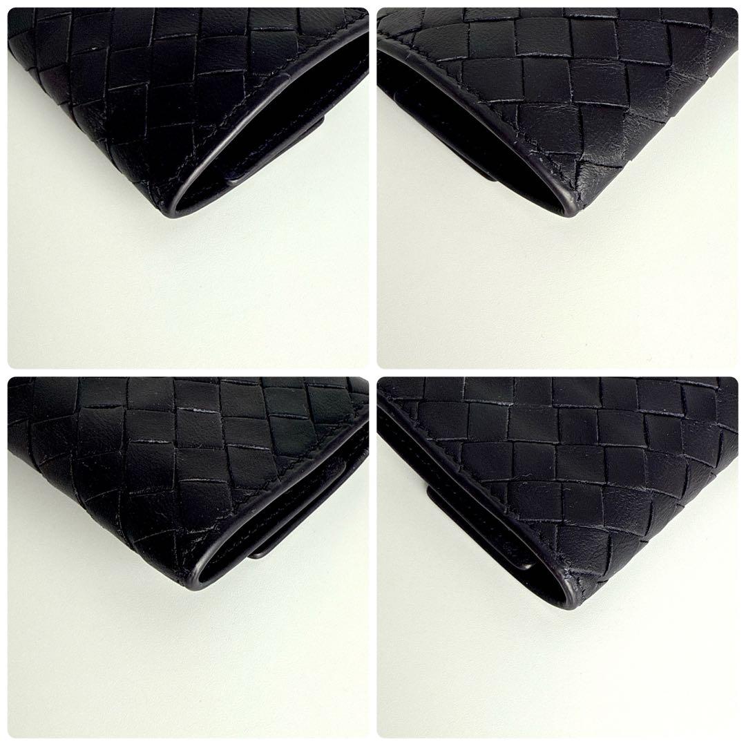 ボッテガ ヴェネタ イントレチャート ６連 キーケース レザー 本革 ネイビー