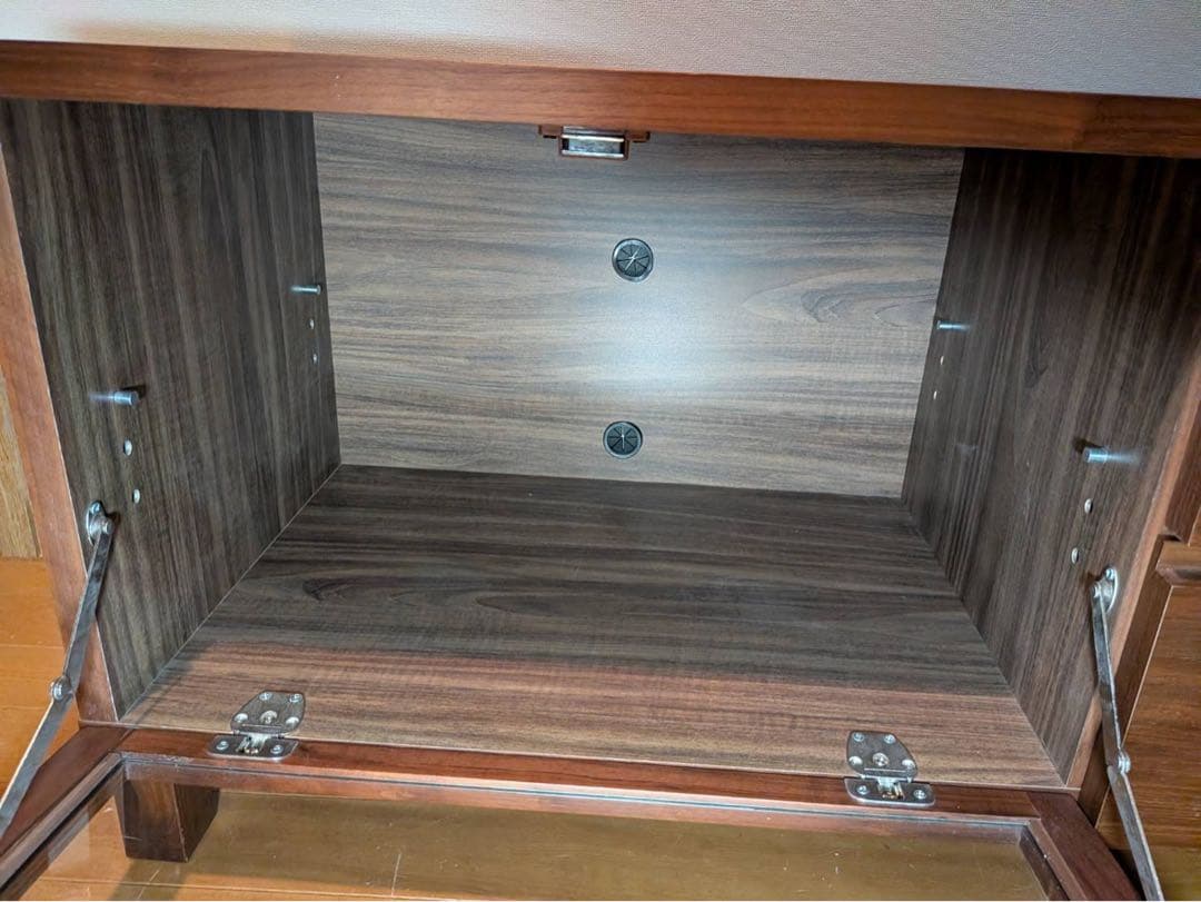 ■送料込■無印 木製 テレビボード AVラック テレビ台 ウォールナット 引出し